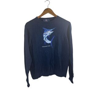 Vineyard‎ Vines Boys Marlin Intarsia Sweater XL Blue Pullover Fishing
